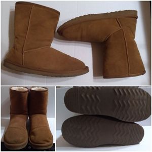 Brown suade boots